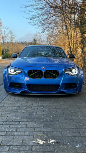 VOLL LED Tagfahrlicht Angel Eyes Scheinwerfer für BMW 1er F20/F21 11-15 schwarz mit dyn. Blinker